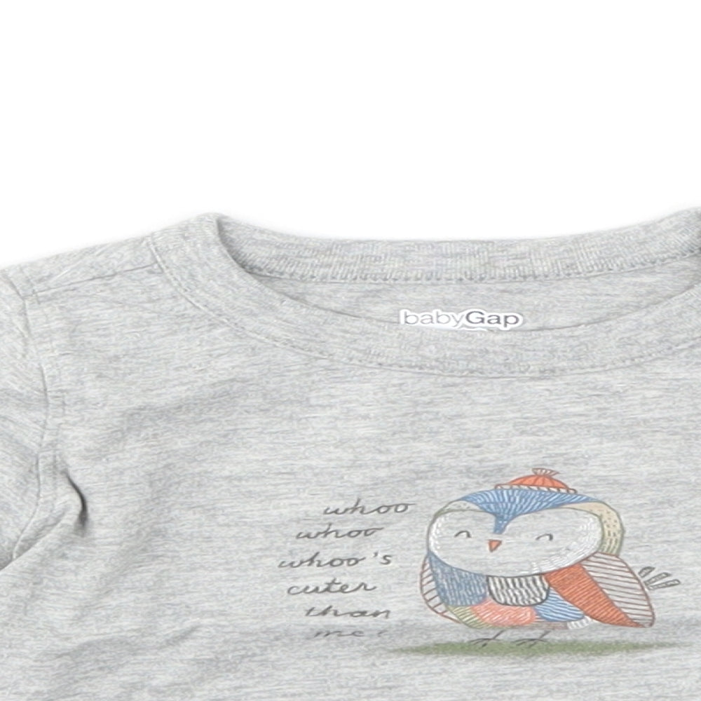Gap Boys Grey   Basic T-Shirt Size 6-9 Months