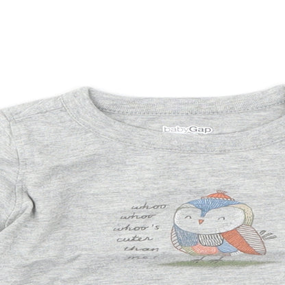 Gap Boys Grey   Basic T-Shirt Size 6-9 Months