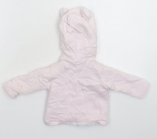 Matalan Girls Pink  Knit Jacket Coatigan Size 0-3 Months