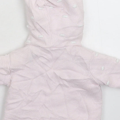 Matalan Girls Pink  Knit Jacket Coatigan Size 0-3 Months