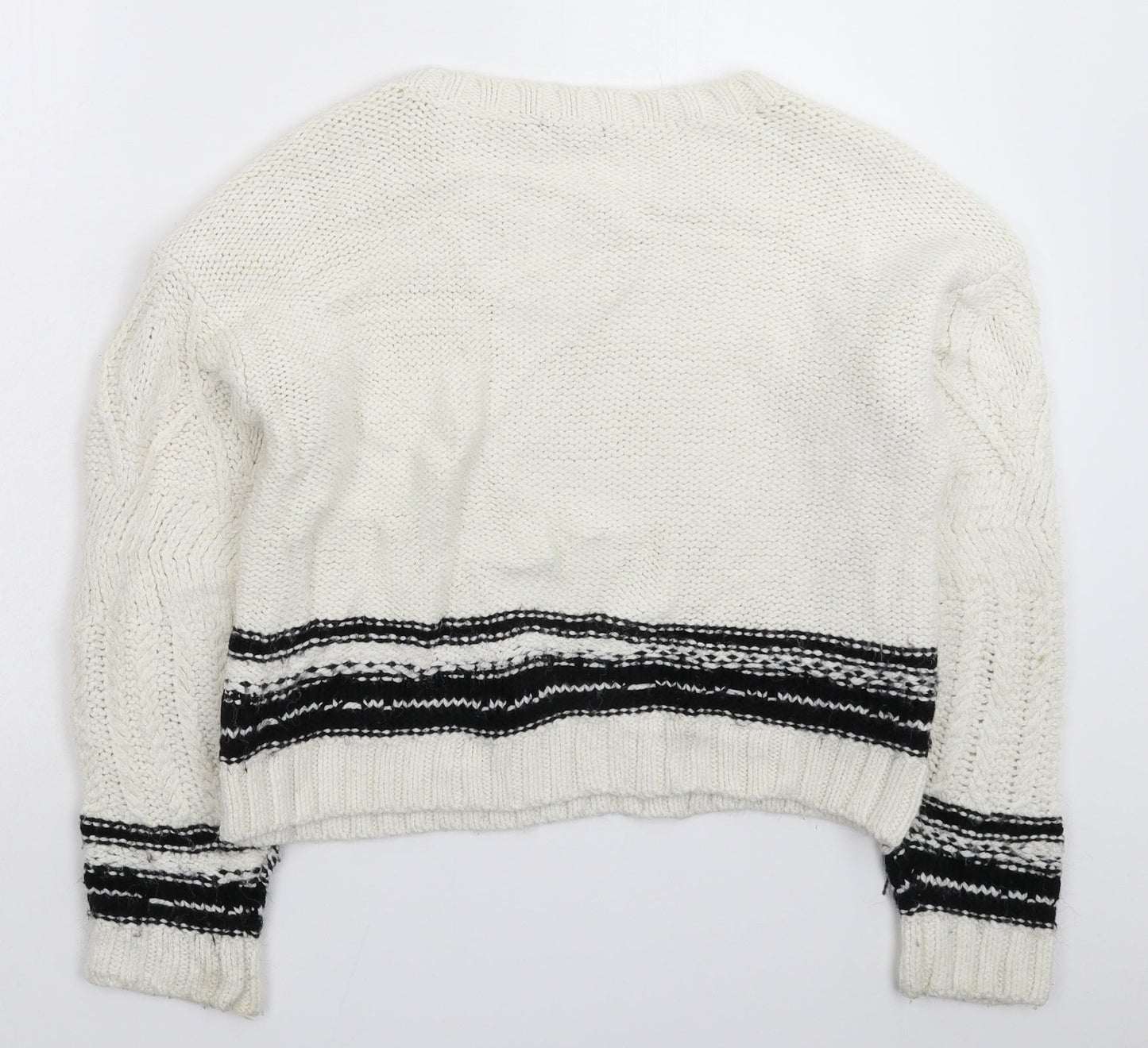 Womens UK Size L New Look White Pullover Jumper