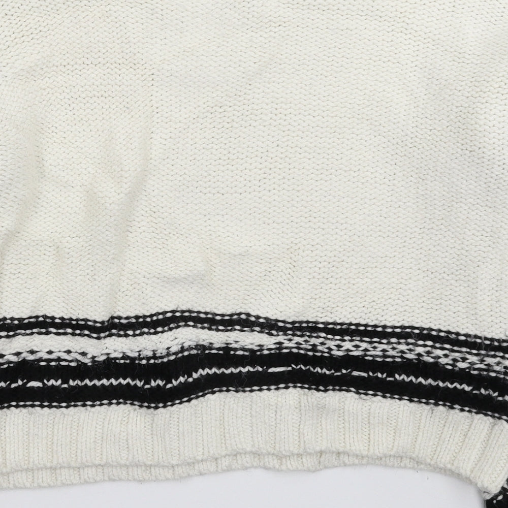 Womens UK Size L New Look White Pullover Jumper