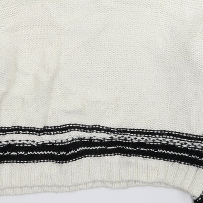 Womens UK Size L New Look White Pullover Jumper