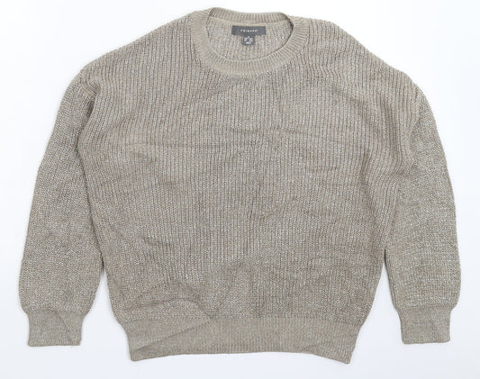 Primark Womens Grey  Knit Pullover Jumper Size 14