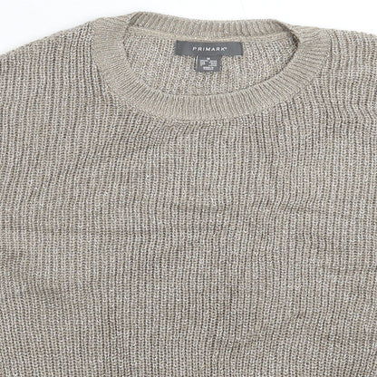 Primark Womens Grey  Knit Pullover Jumper Size 14