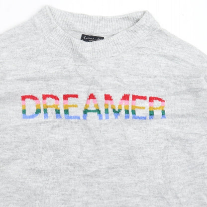 F&F Womens Grey  Knit Pullover Jumper Size 10