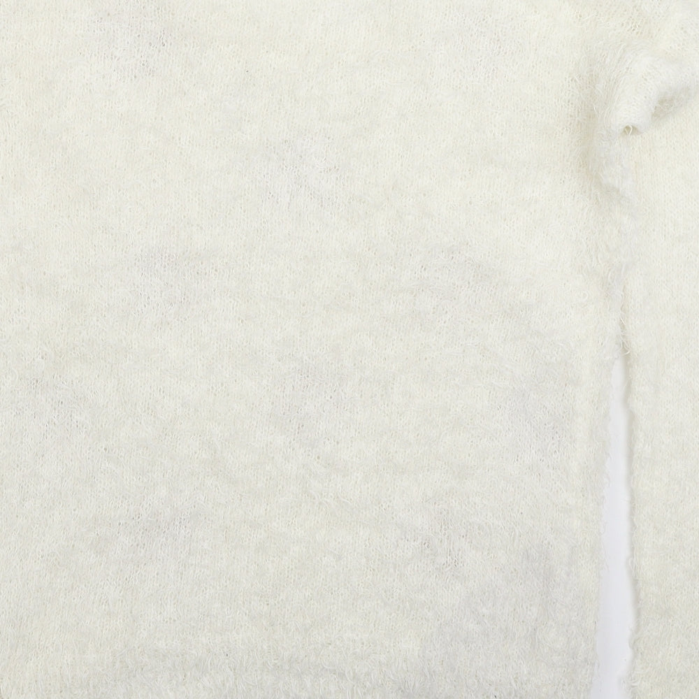 TU Womens White  Knit Pullover Jumper Size 12