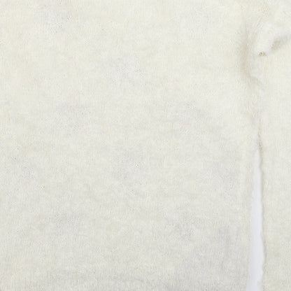 TU Womens White  Knit Pullover Jumper Size 12