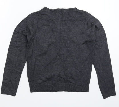 FOREVER 21 Girls Grey  Knit Pullover Jumper Size 11-12 Years