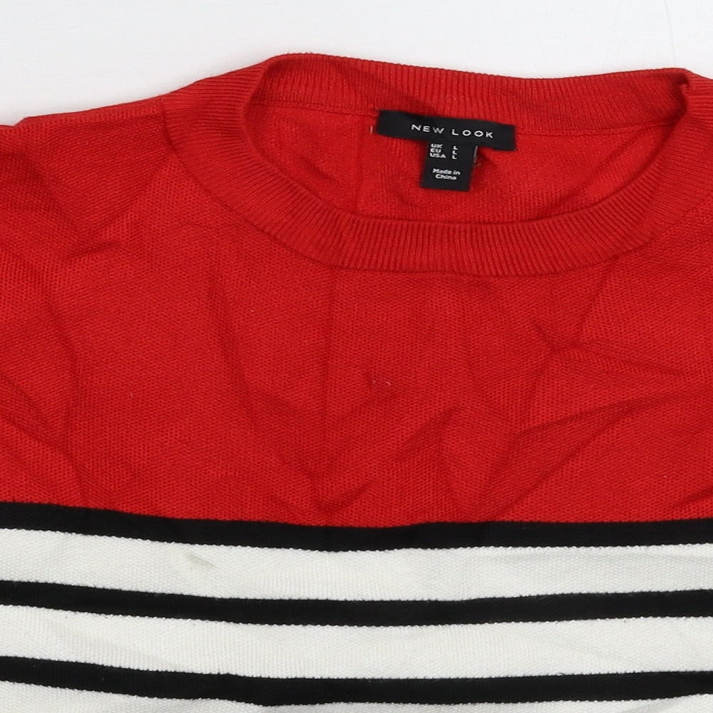 Womens UK Size L New Look Multicoloured Pullover Jumper