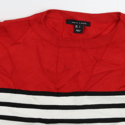 Womens UK Size L New Look Multicoloured Pullover Jumper