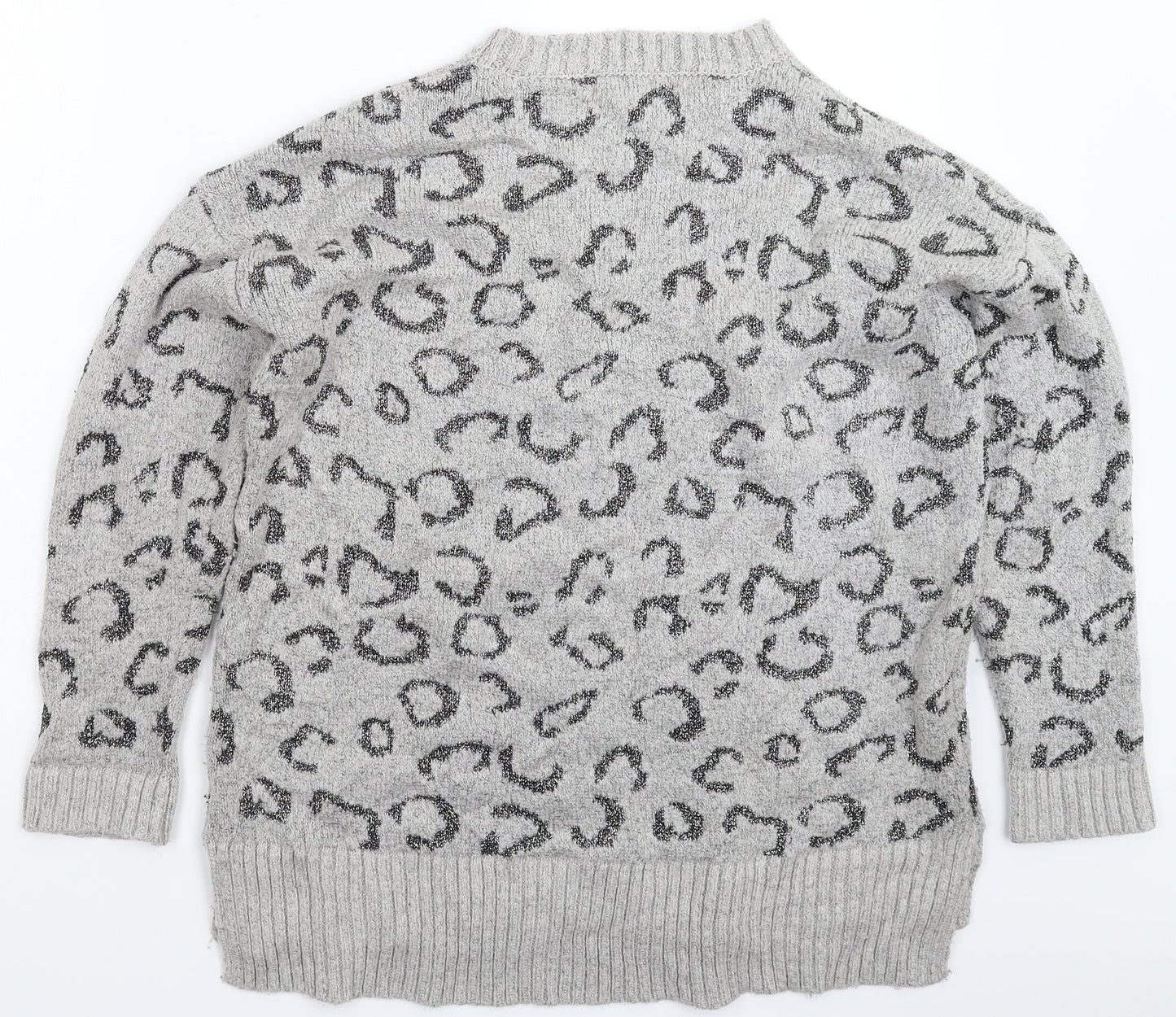 Womens UK Size S Mango Grey Pullover Jumper