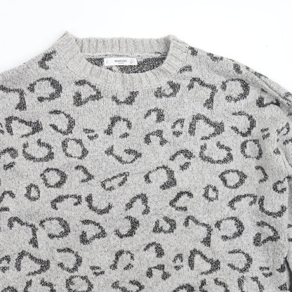 Womens UK Size S Mango Grey Pullover Jumper
