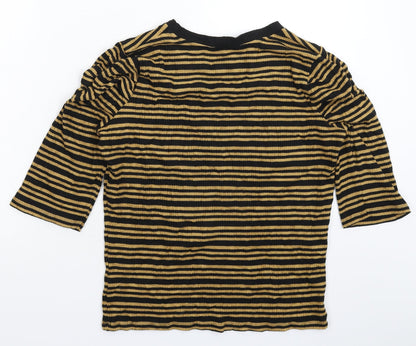 F&F Womens Beige Striped  Pullover Jumper Size 16