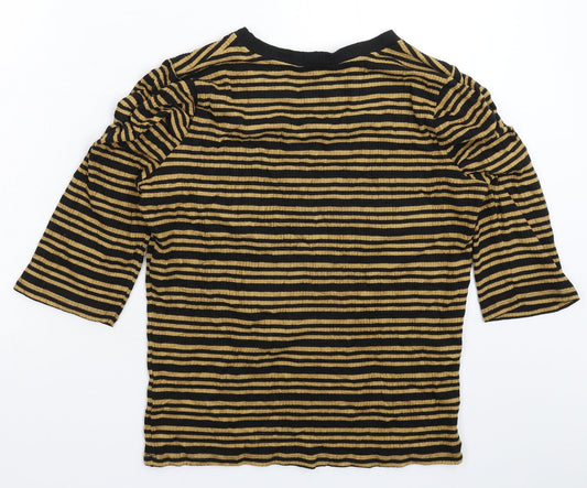 F&F Womens Beige Striped  Pullover Jumper Size 16