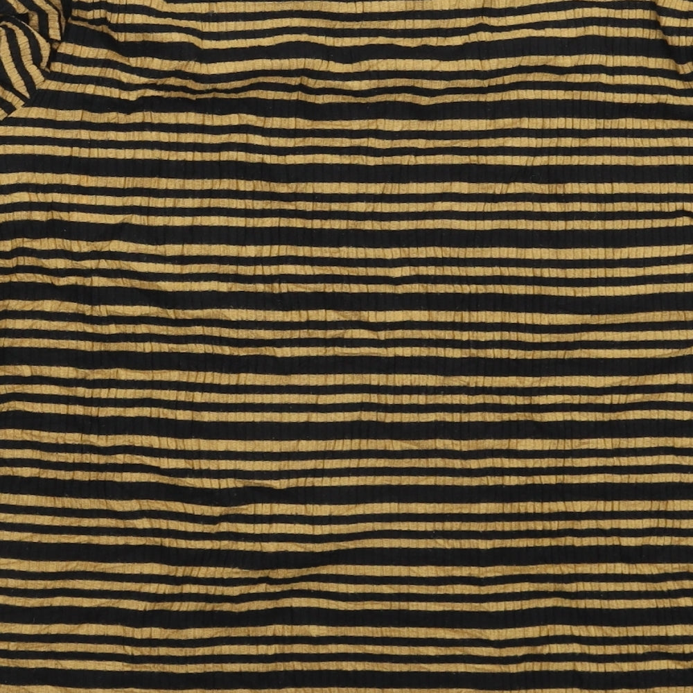 F&F Womens Beige Striped  Pullover Jumper Size 16