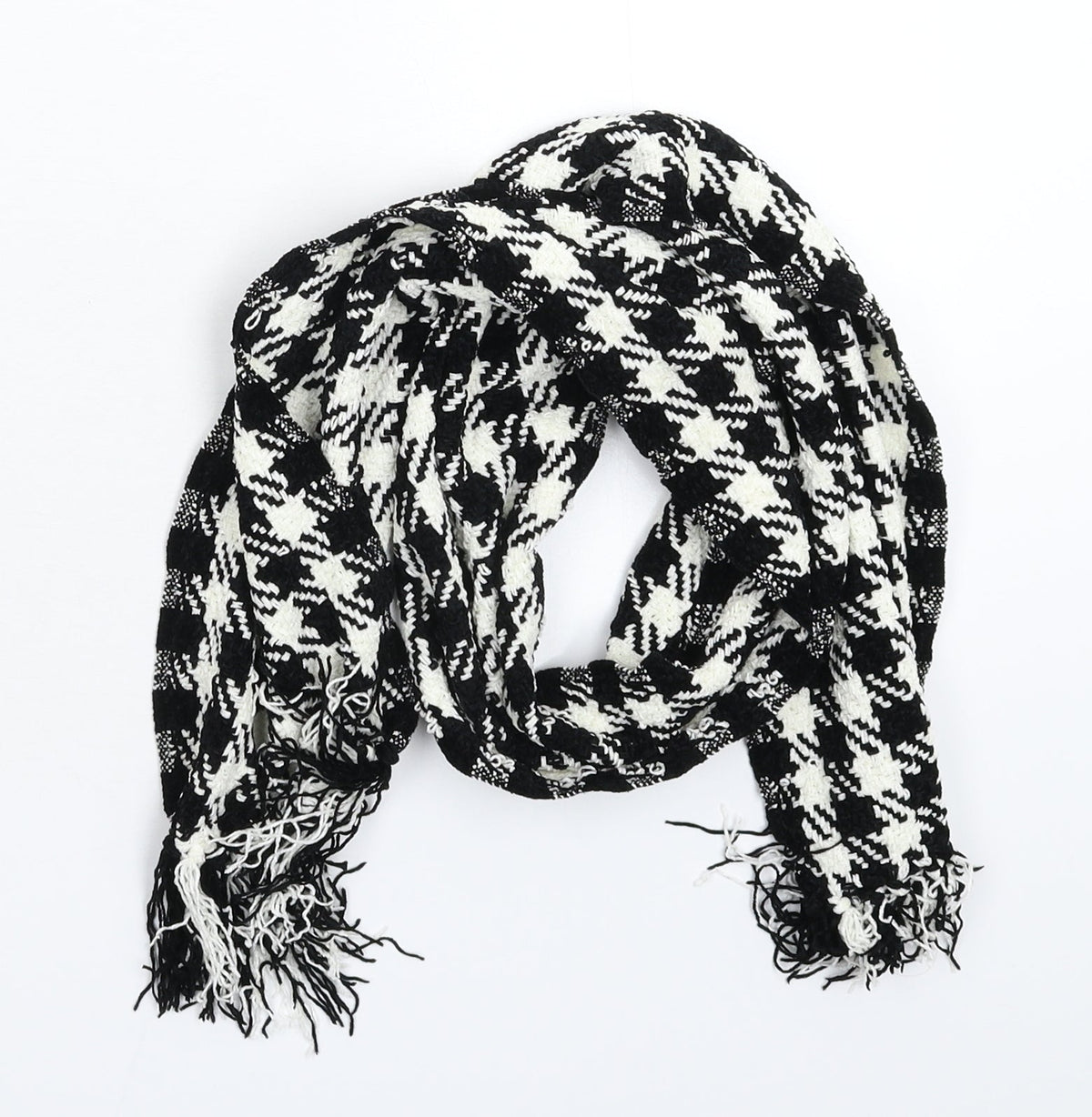 Marks & Spencer Womens Multicoloured Houndstooth Knit  Scarf