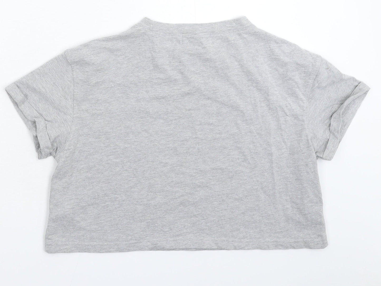 Womens UK Size 12 Missguided Grey Basic T-Shirt