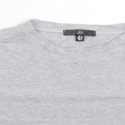 Womens UK Size 12 Missguided Grey Basic T-Shirt