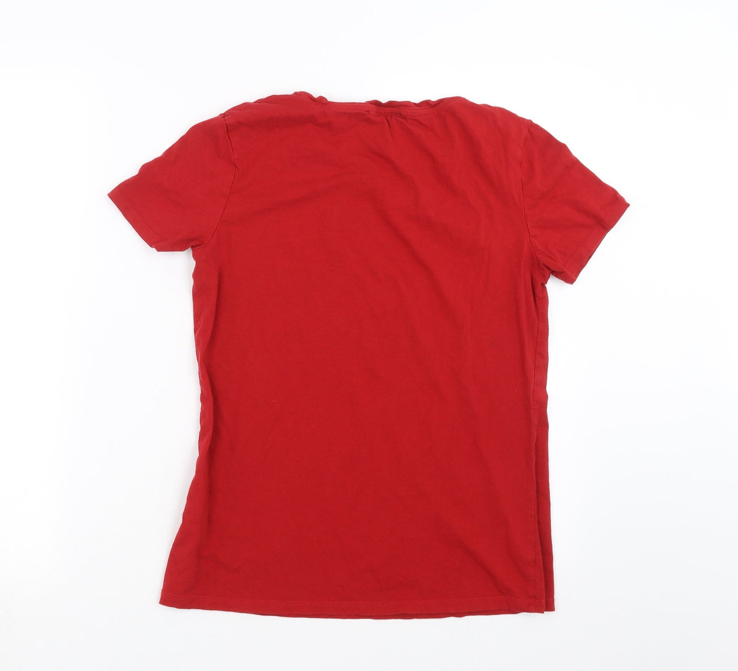 Womens UK Size L Terranova Red Basic T-Shirt