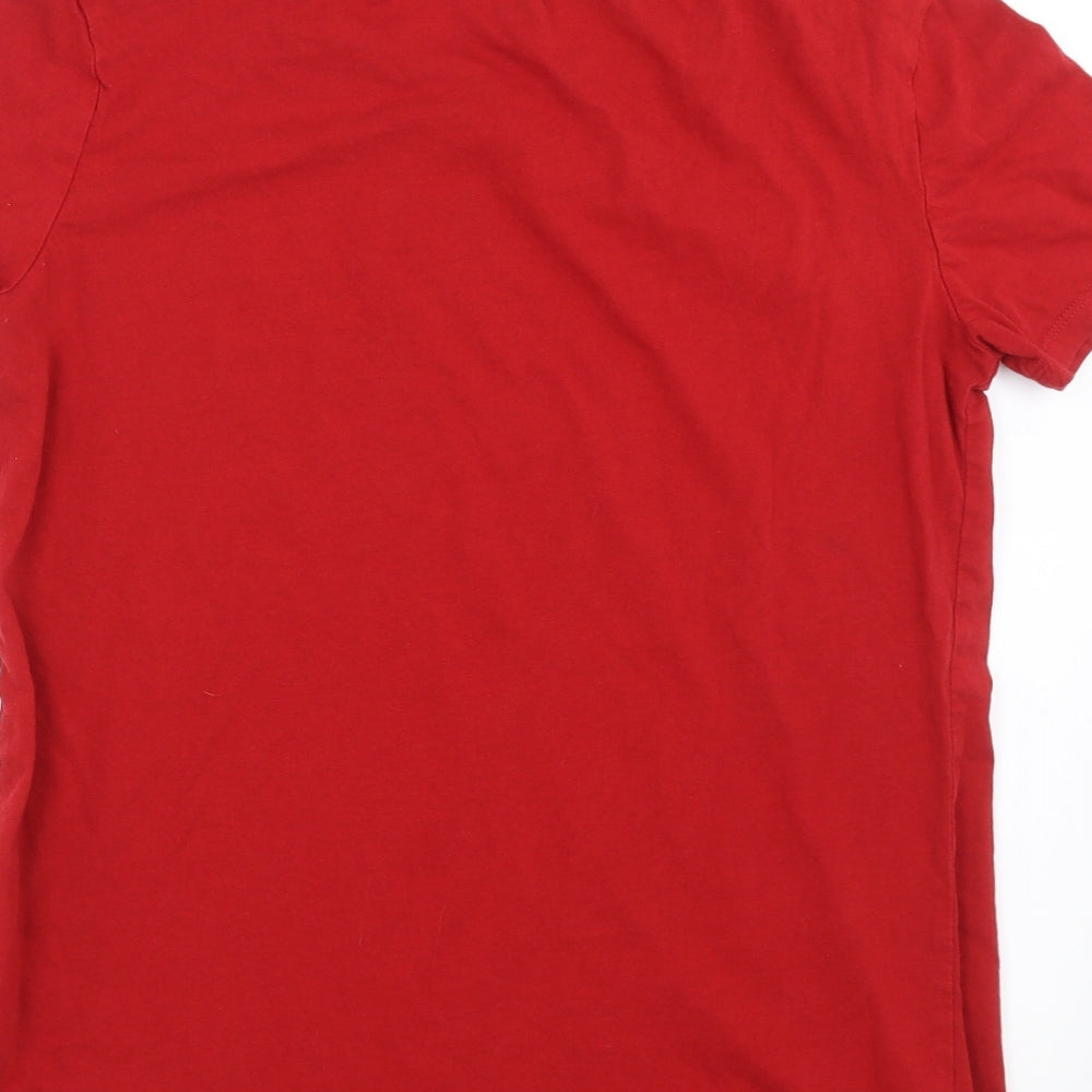 Womens UK Size L Terranova Red Basic T-Shirt
