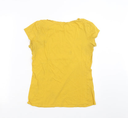 Womens UK Size XL Terranova Yellow Basic T-Shirt