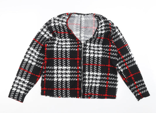 SheIn Womens Black Check  Basic Blouse Size S