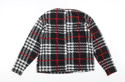 SheIn Womens Black Check  Basic Blouse Size S