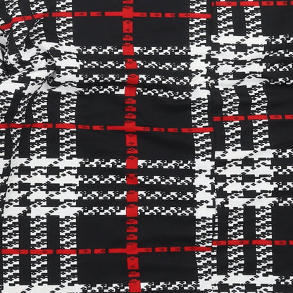 SheIn Womens Black Check  Basic Blouse Size S