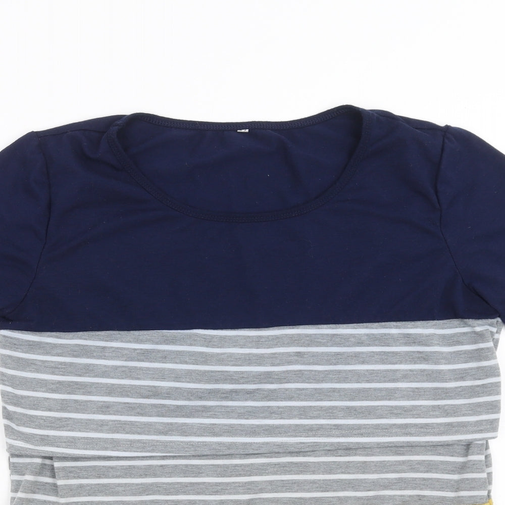 Womens UK Size M Preworn Grey Basic T-Shirt
