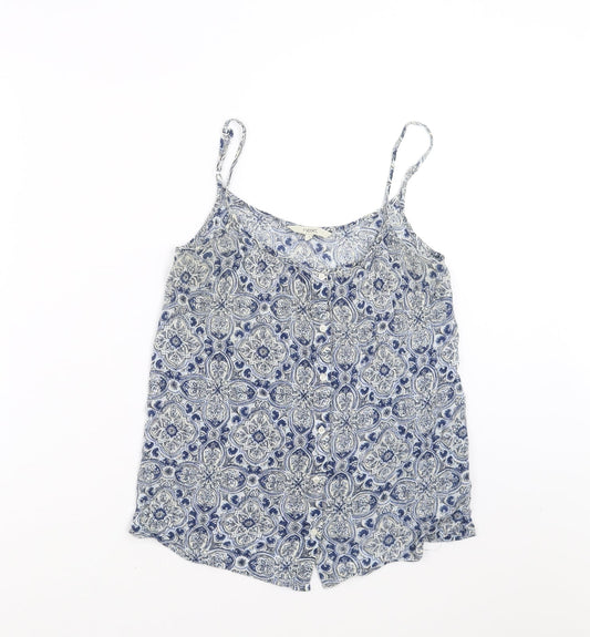 NEXT Womens Blue Floral  Camisole Blouse Size 6