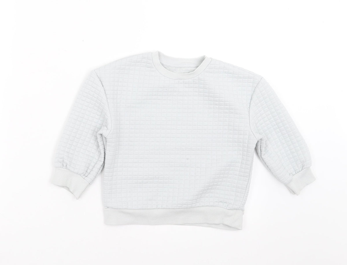 Matalan Boys Grey Check  Pullover Sweatshirt Size 2-3 Years