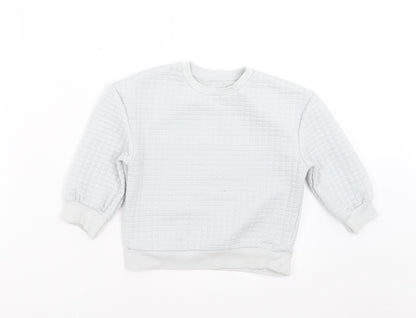 Matalan Boys Grey Check  Pullover Sweatshirt Size 2-3 Years