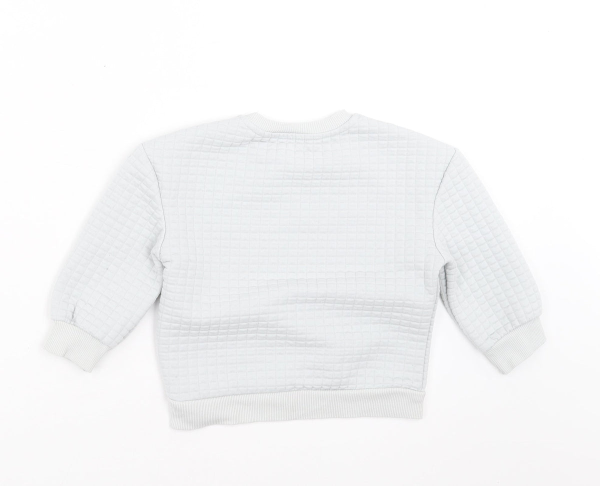 Matalan Boys Grey Check  Pullover Sweatshirt Size 2-3 Years