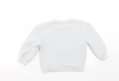 Matalan Boys Grey Check  Pullover Sweatshirt Size 3-4 Years