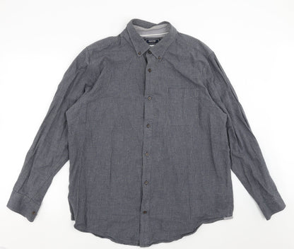 Mens UK Size XL Maine New England Blue  Button-Up Long Sleeve Casual Shirt