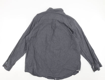 Mens UK Size XL Maine New England Blue  Button-Up Long Sleeve Casual Shirt