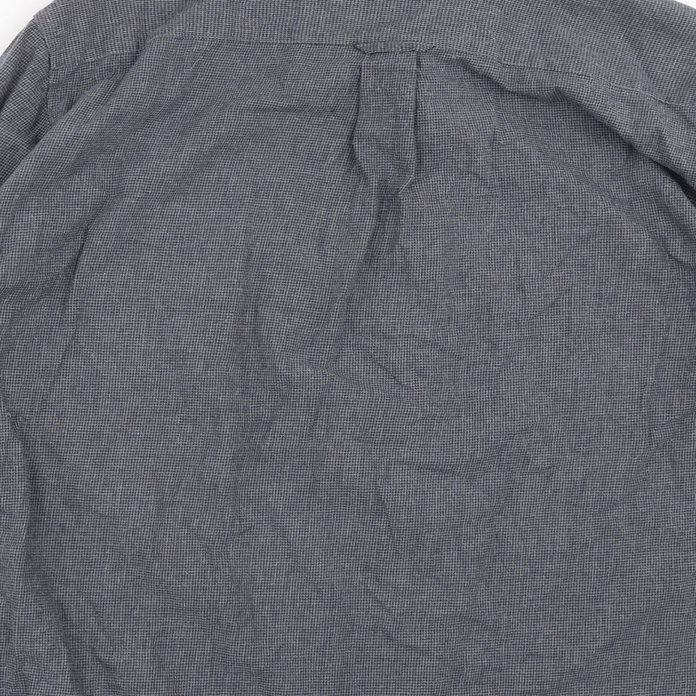 Mens UK Size XL Maine New England Blue  Button-Up Long Sleeve Casual Shirt