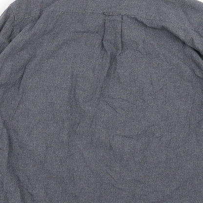 Mens UK Size XL Maine New England Blue  Button-Up Long Sleeve Casual Shirt