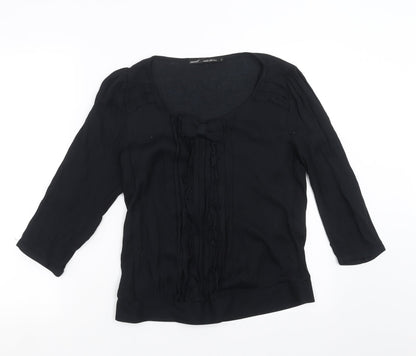 Womens UK Size 6 NEXT Black Basic Blouse