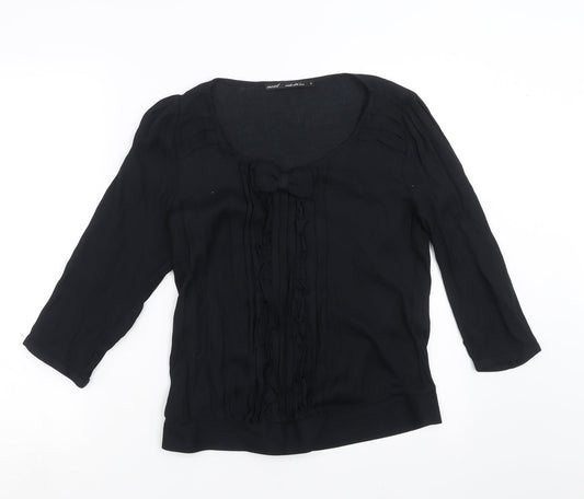 Womens UK Size 6 NEXT Black Basic Blouse