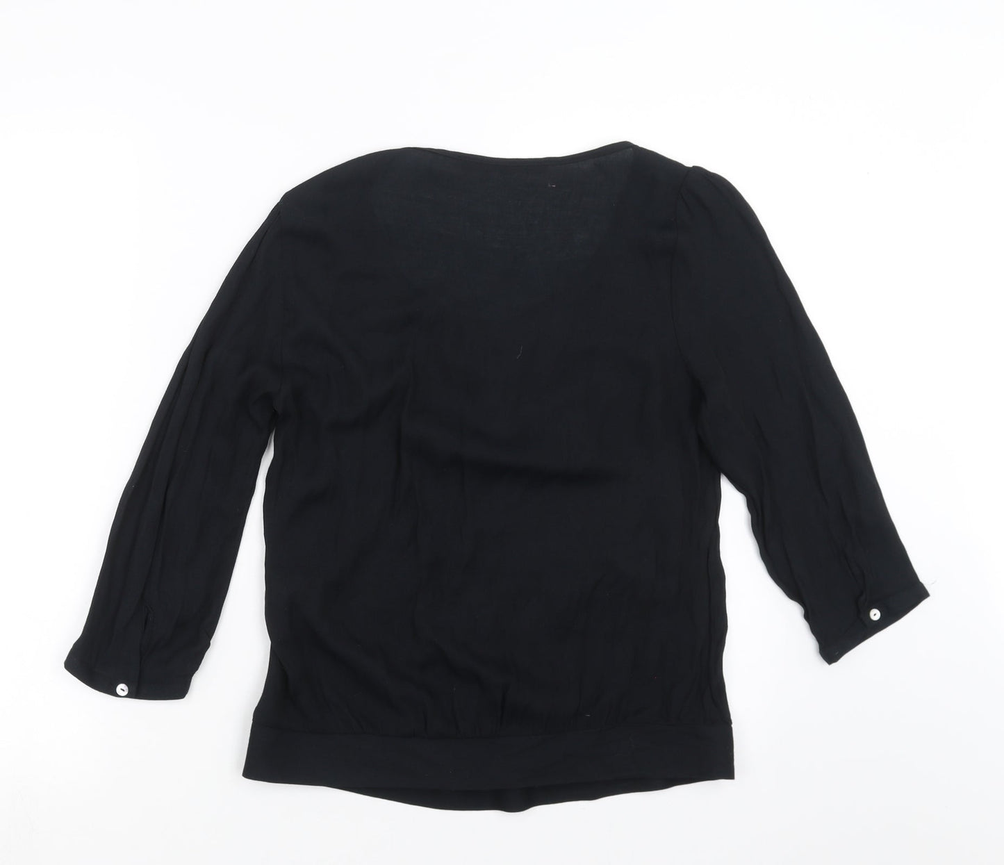 Womens UK Size 6 NEXT Black Basic Blouse