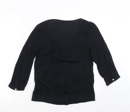 Womens UK Size 6 NEXT Black Basic Blouse
