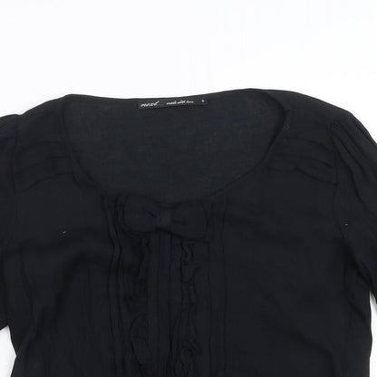 Womens UK Size 6 NEXT Black Basic Blouse
