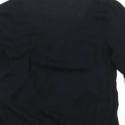 Womens UK Size 6 NEXT Black Basic Blouse