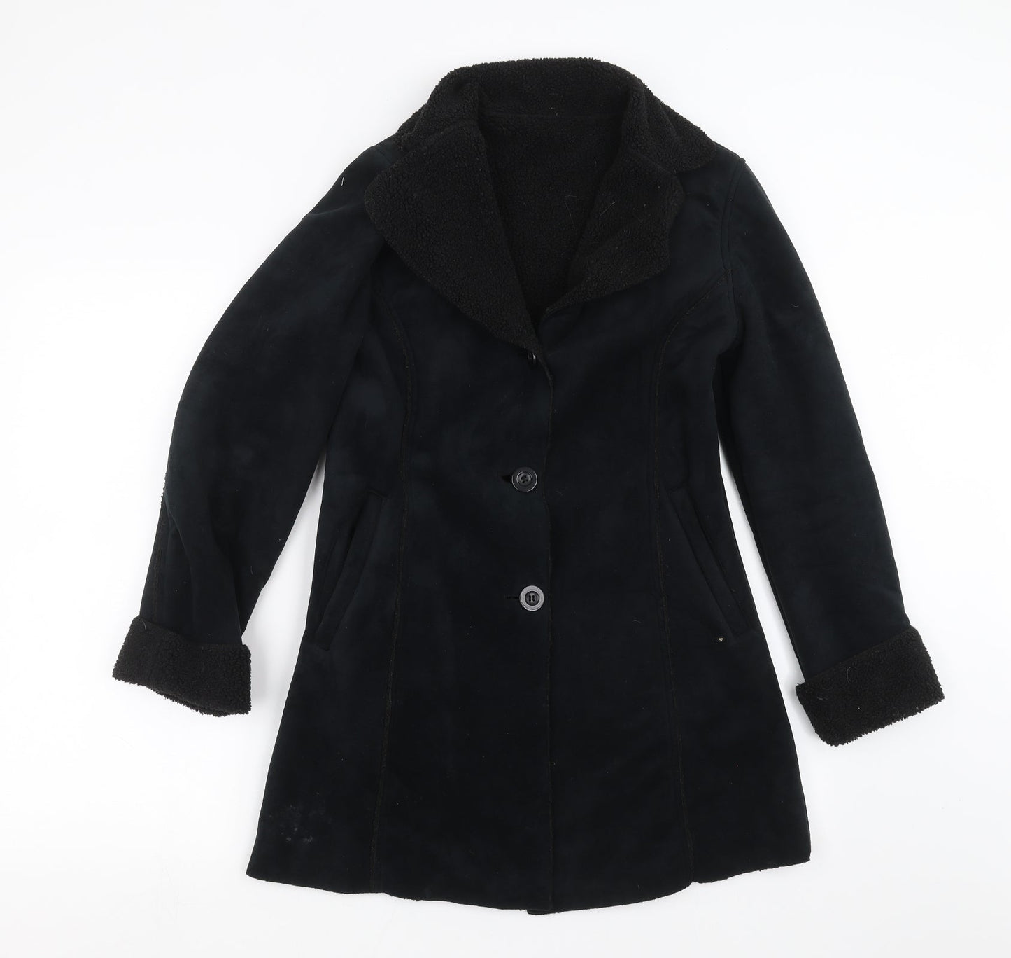 New Look Womens Black   Jacket  Size 10  - fleece lined