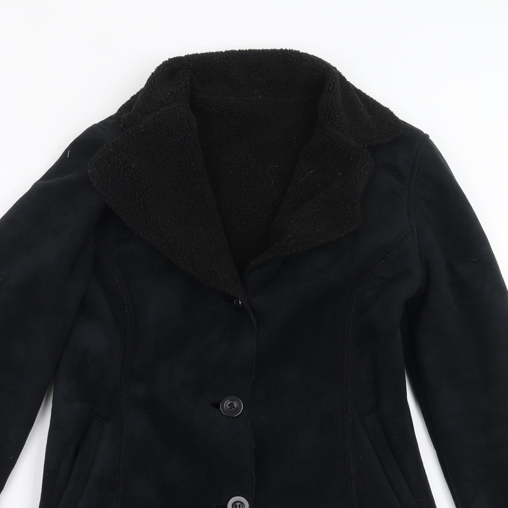 New Look Womens Black   Jacket  Size 10  - fleece lined