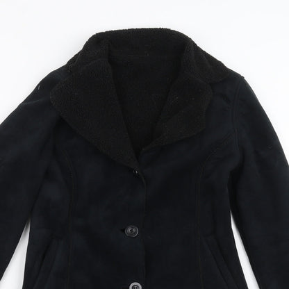 New Look Womens Black   Jacket  Size 10  - fleece lined