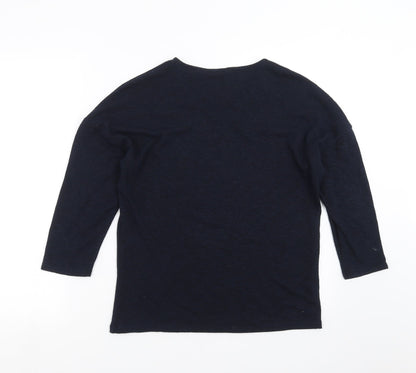 TU Womens Blue  Knit Pullover Jumper Size 8  - beaded detail