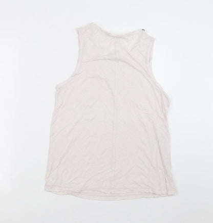 Womens UK Size 12 River Island White Basic Tank